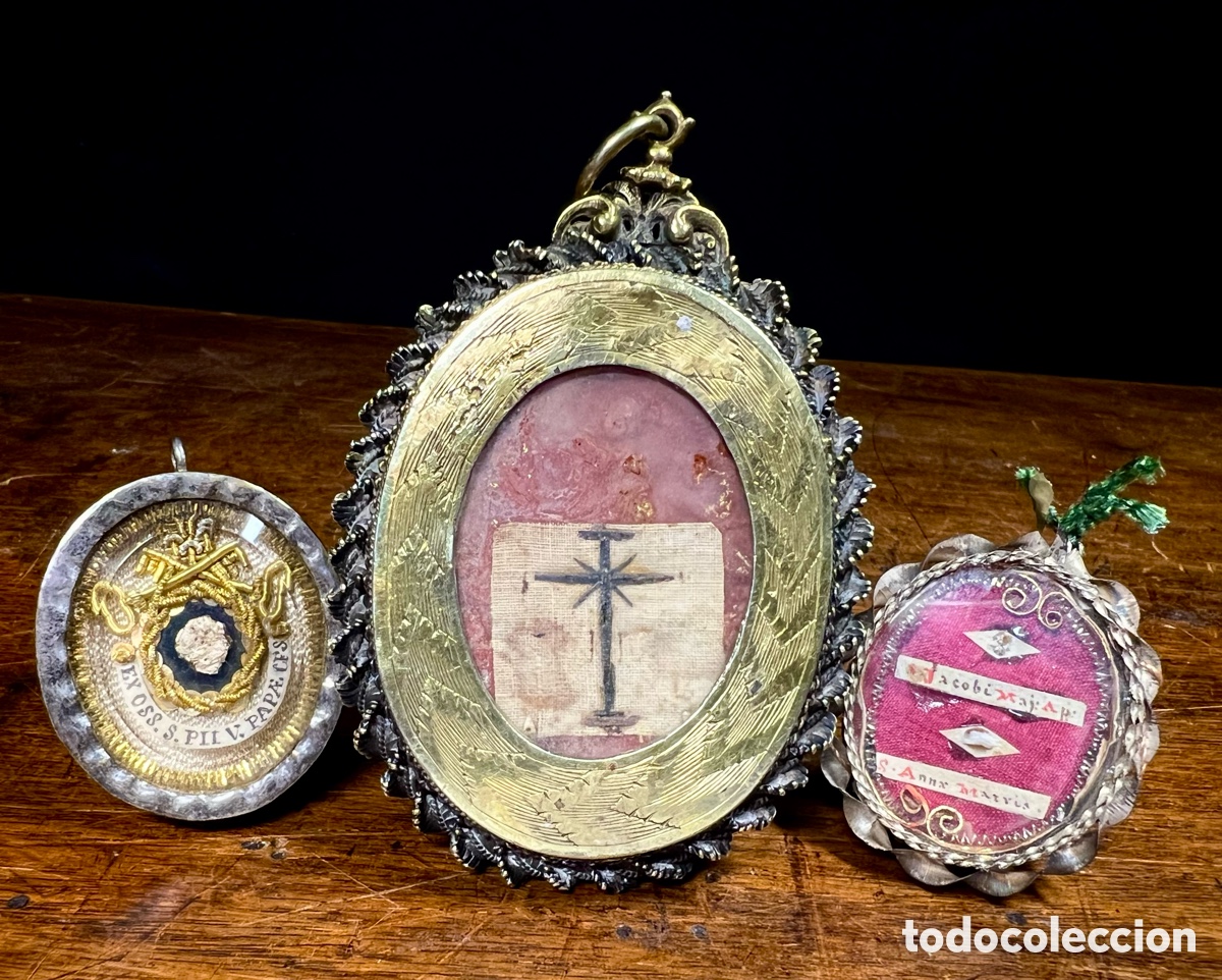 Antig&uuml;edades: Relicario de doble cara, plata, S.XVIII - Foto 8