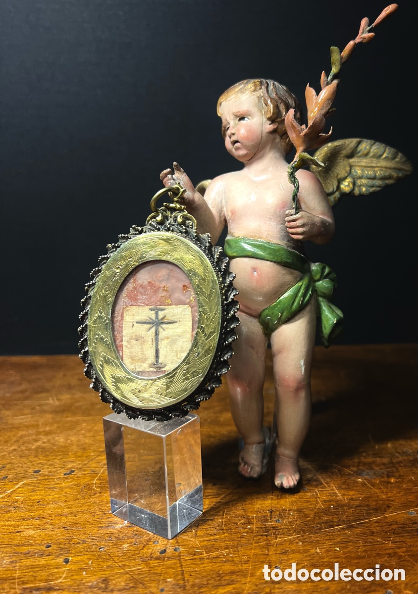 Antig&uuml;edades: Relicario de doble cara, plata, S.XVIII - Foto 2