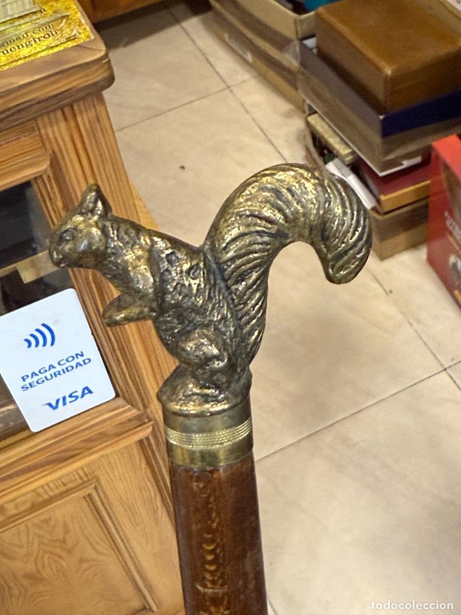 Antig&uuml;edades: Bonito bast&oacute;n antiguo, mango de bronce - Foto 2