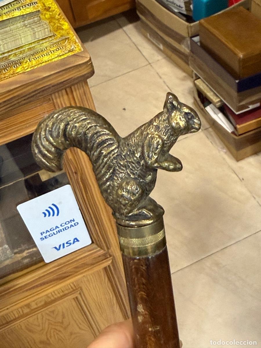 Antig&uuml;edades: Bonito bast&oacute;n antiguo, mango de bronce - Foto 3