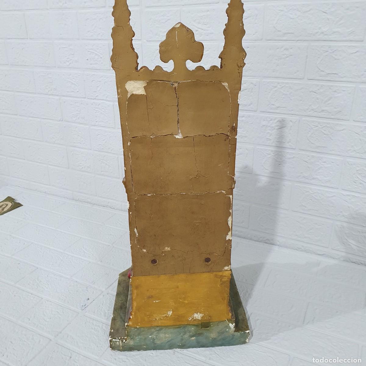Antig&uuml;edades: Sagrado corazon antiguo de estuco - Foto 7