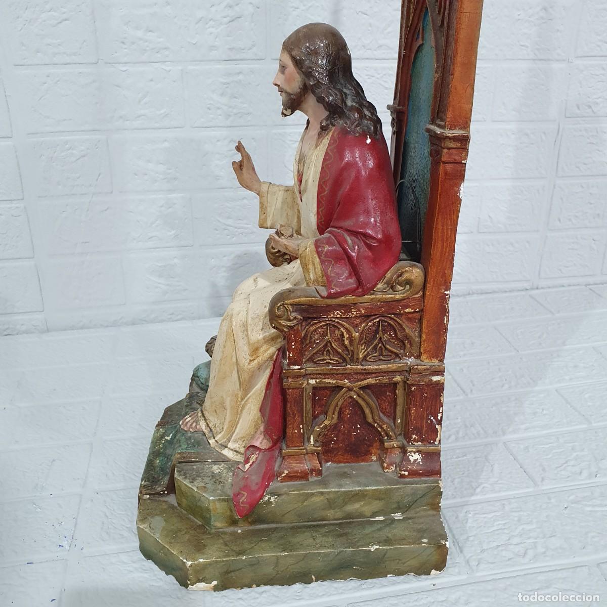 Antig&uuml;edades: Sagrado corazon antiguo de estuco - Foto 8