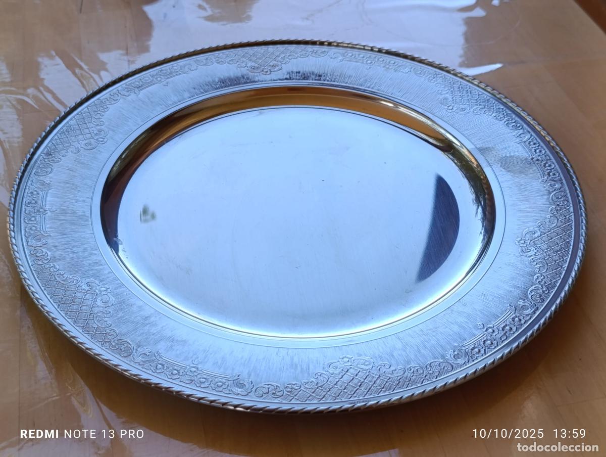 Antig&uuml;edades: ANTIGUO PLATO LABRADO EN INOX. - Foto 3