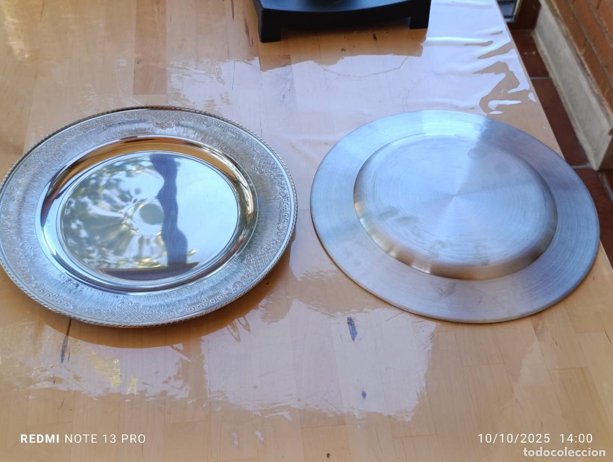 Antig&uuml;edades: ANTIGUO PLATO LABRADO EN INOX. - Foto 1