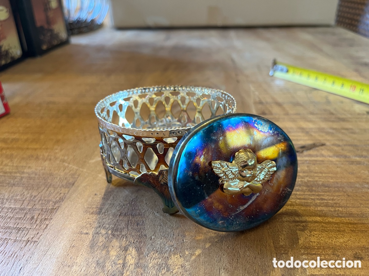 Antig&uuml;edades: Joyero met&aacute;lico calado - Foto 2