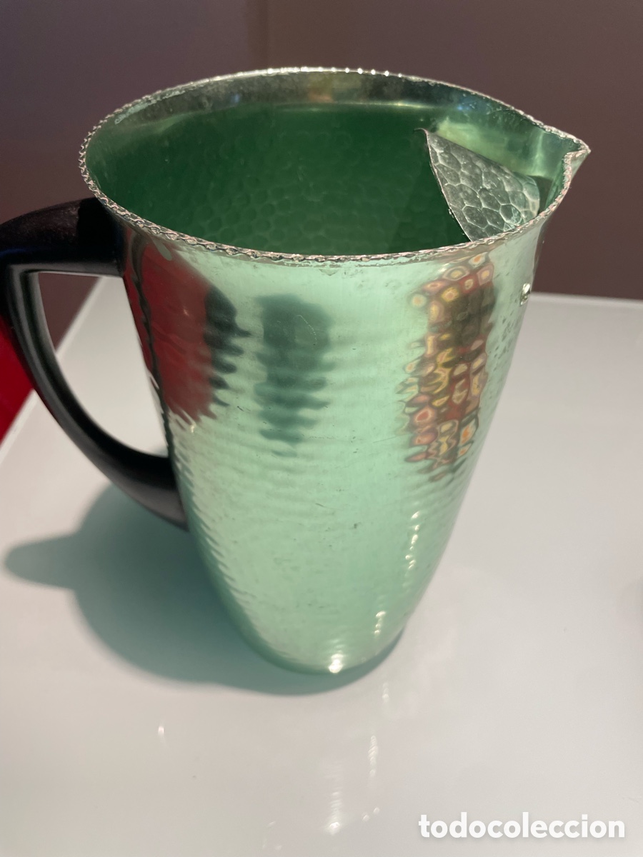 Antig&uuml;edades: Jarra anodizada MMM verde - Foto 1