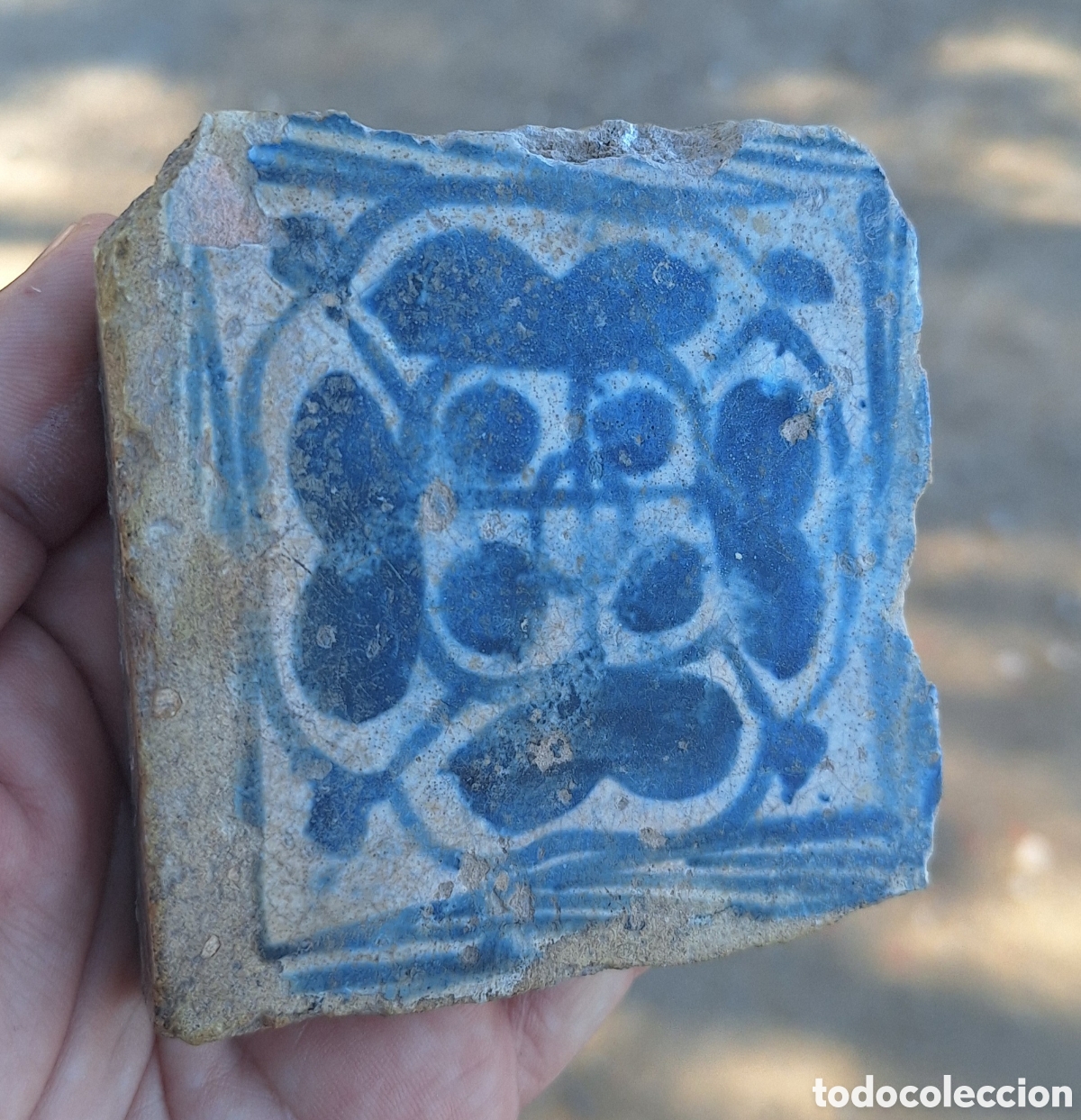 Antig&uuml;edades: Antiguo Azulejo G&oacute;tico Valenciano - Foto 2