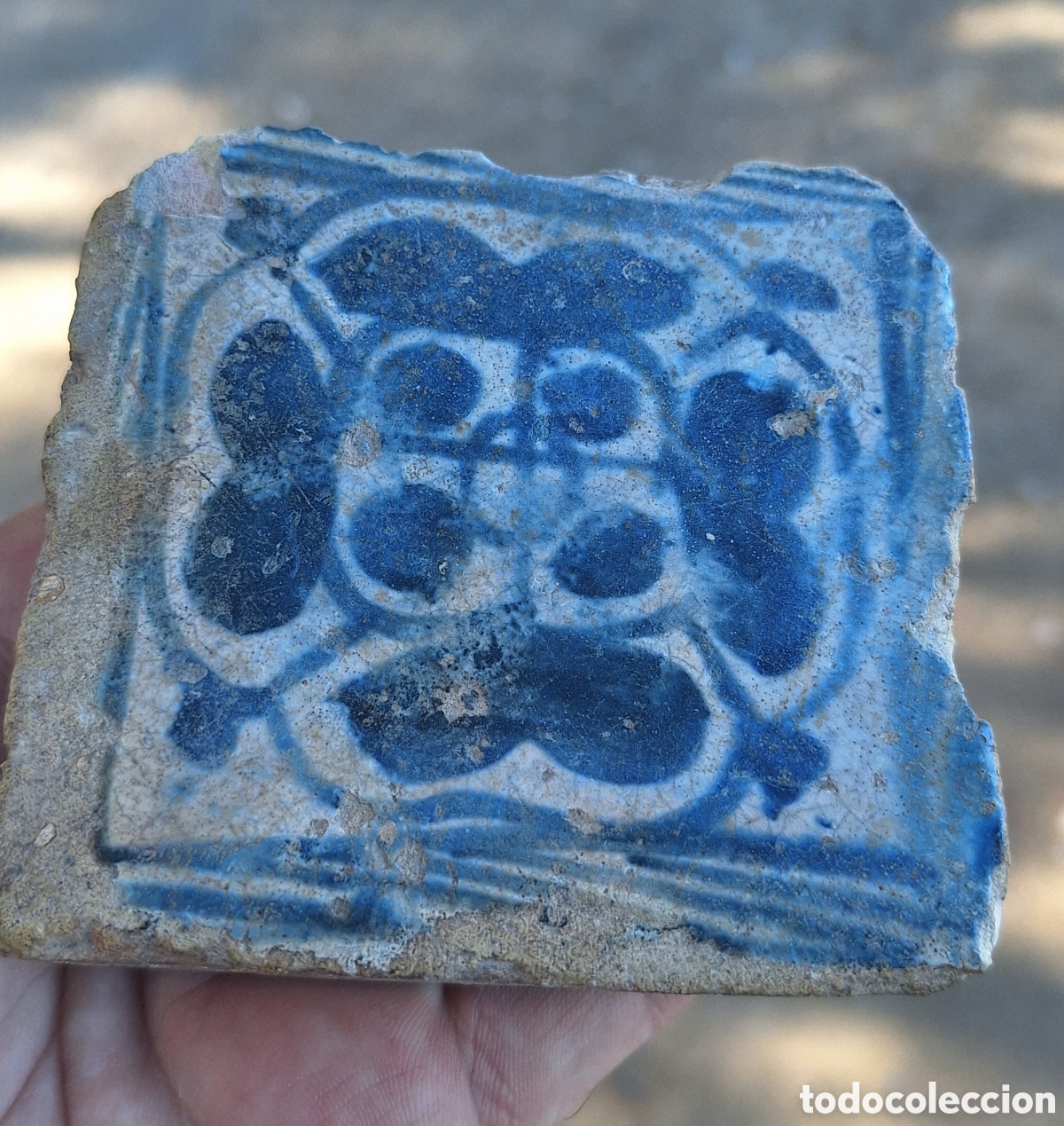 Antig&uuml;edades: Antiguo Azulejo G&oacute;tico Valenciano - Foto 4