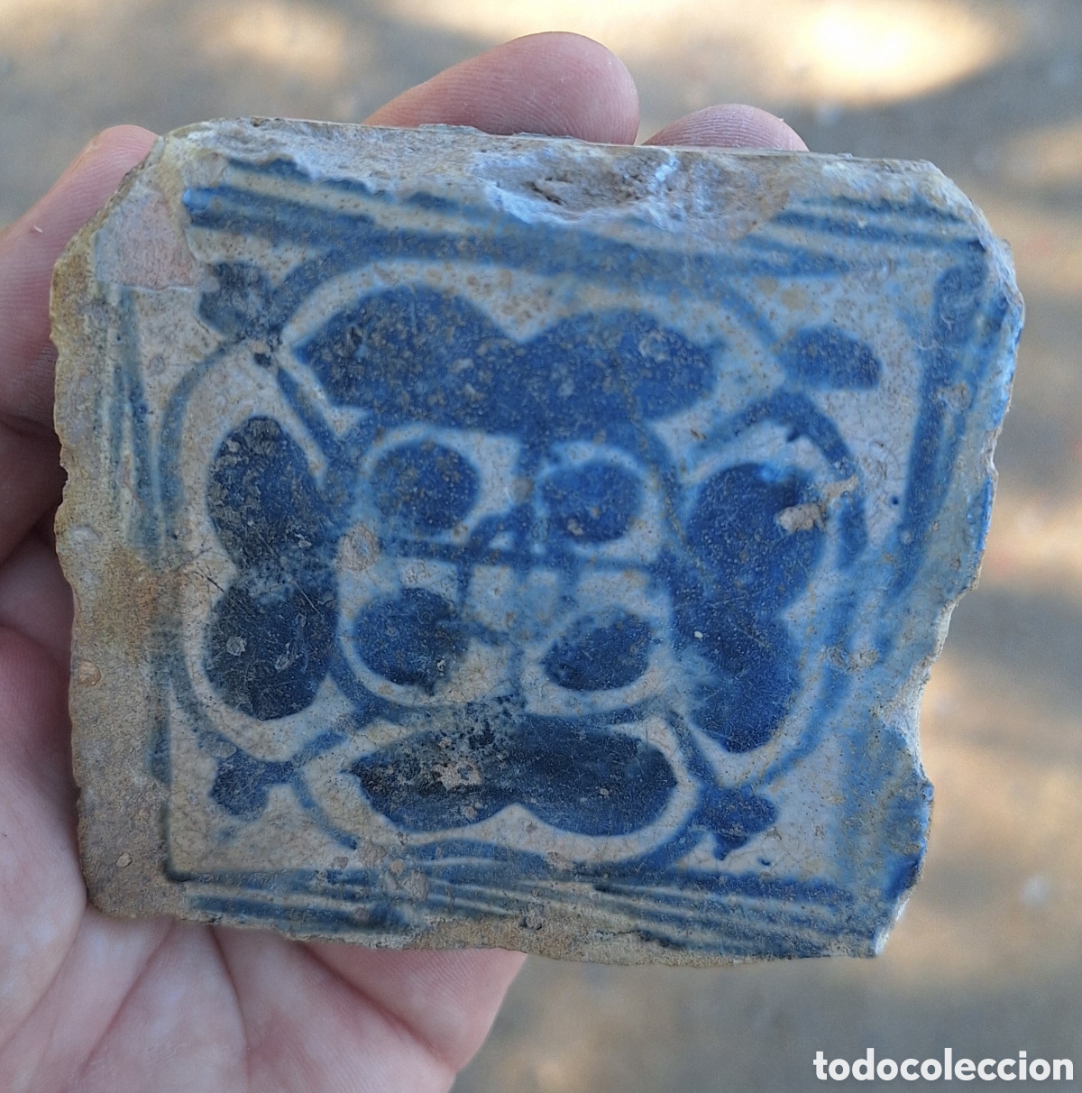 Antig&uuml;edades: Antiguo Azulejo G&oacute;tico Valenciano - Foto 5