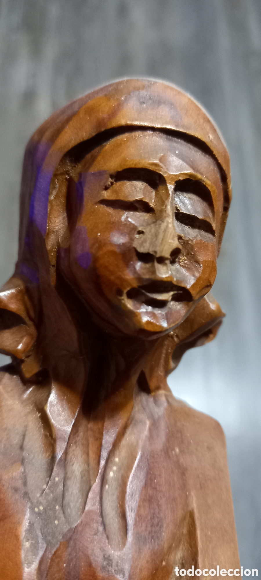 Antig&uuml;edades: BONITA TALLA DE MADERA - Foto 7