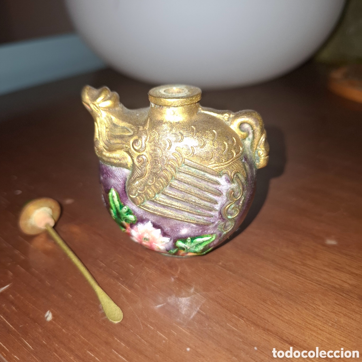 Antig&uuml;edades: Polvera antigua esmaltada (final siglo 19?) - Foto 3