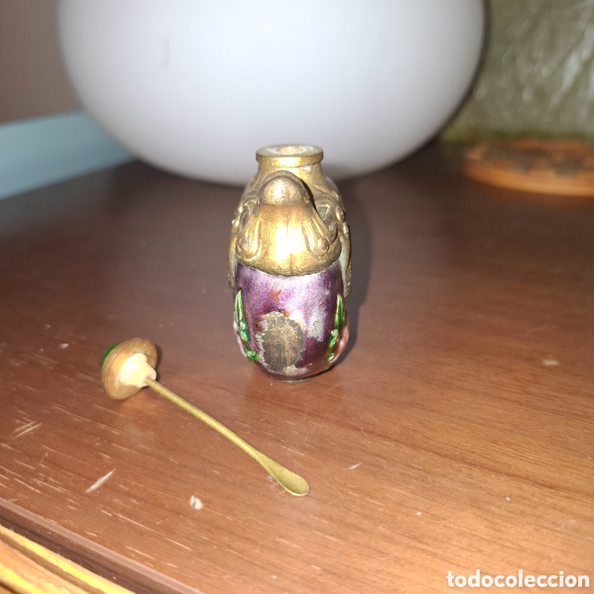 Antig&uuml;edades: Polvera antigua esmaltada (final siglo 19?) - Foto 4
