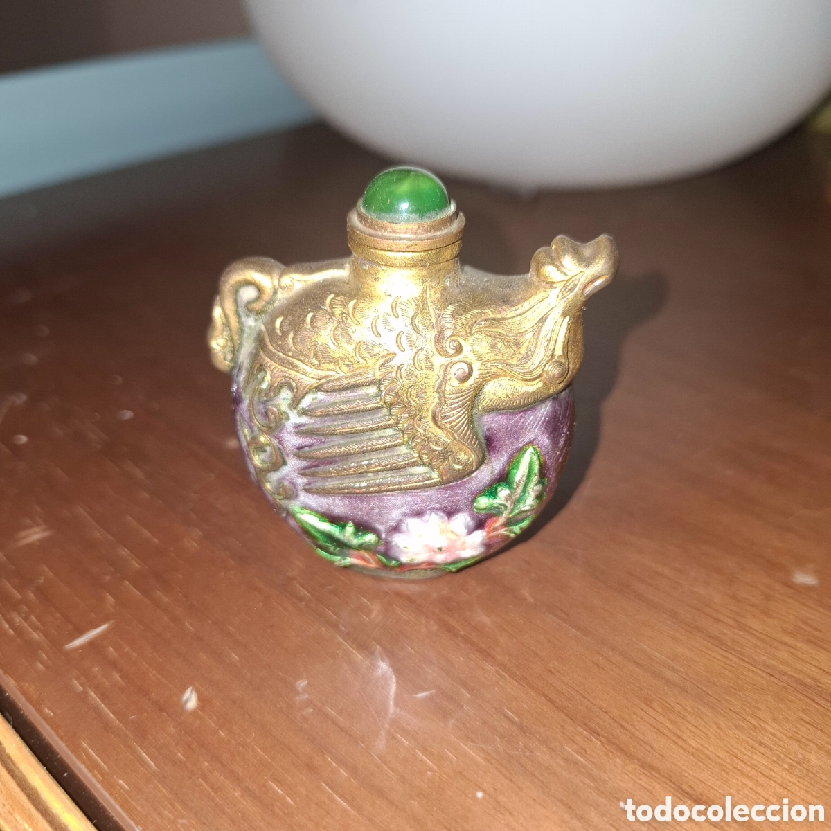 Antig&uuml;edades: Polvera antigua esmaltada (final siglo 19?) - Foto 1