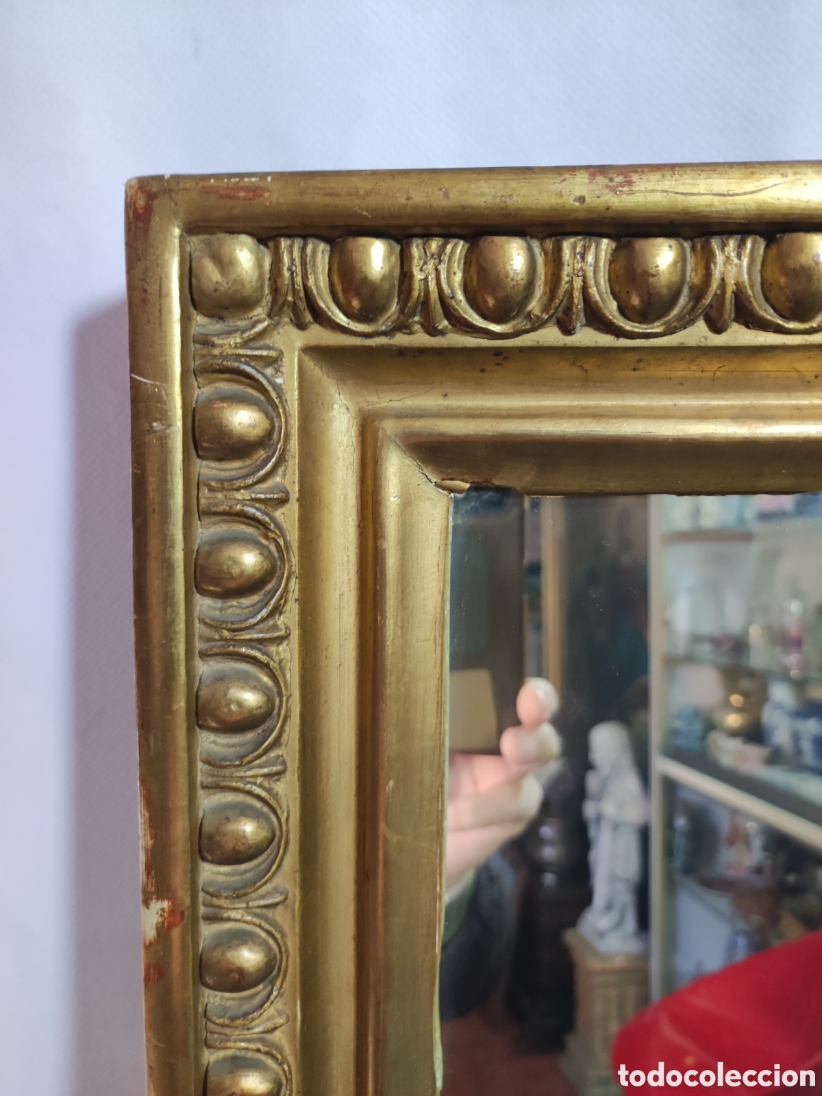 Antig&uuml;edades: Marco policromado madera y estuco - Foto 4