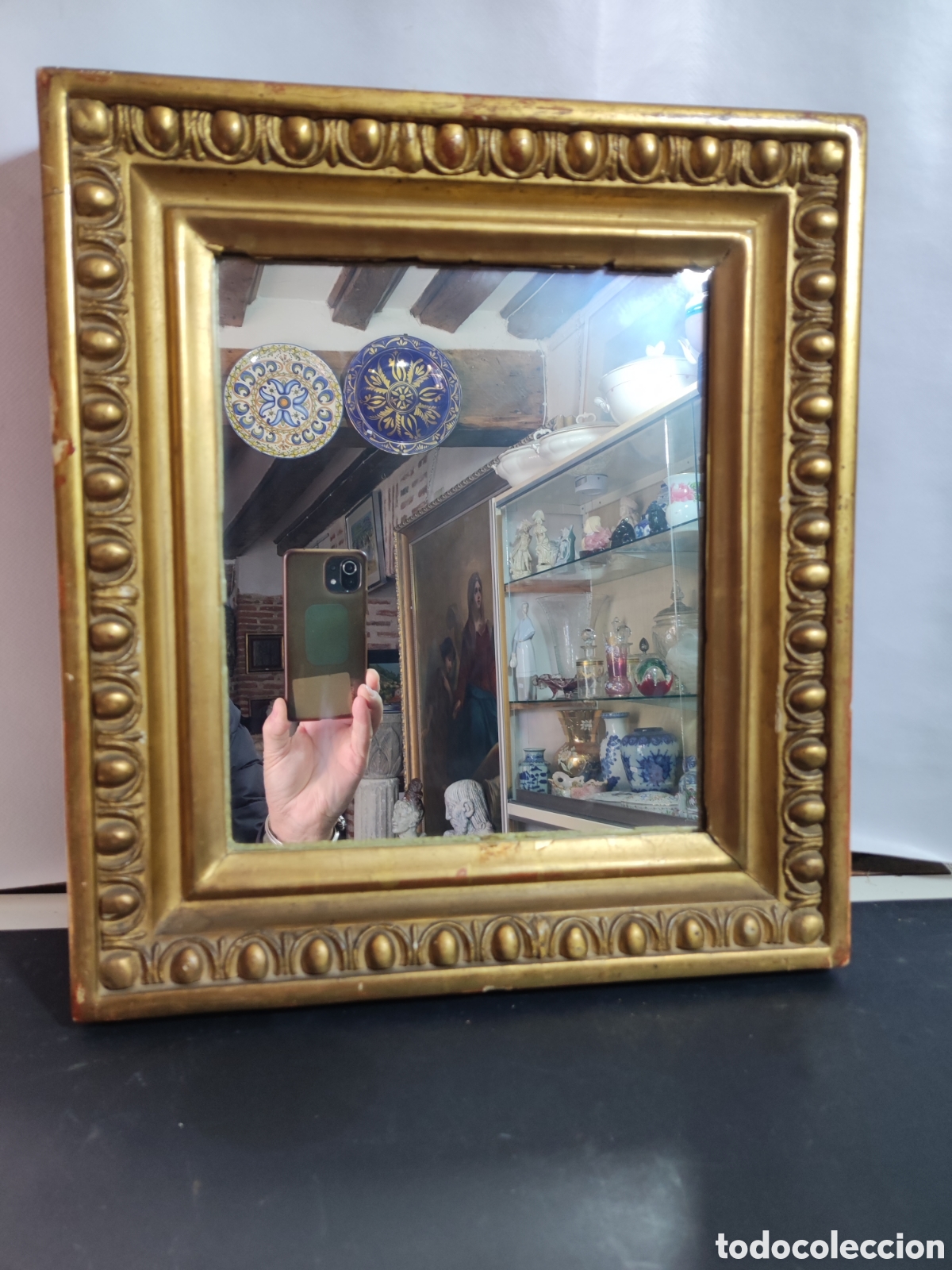 Antig&uuml;edades: Marco policromado madera y estuco - Foto 1