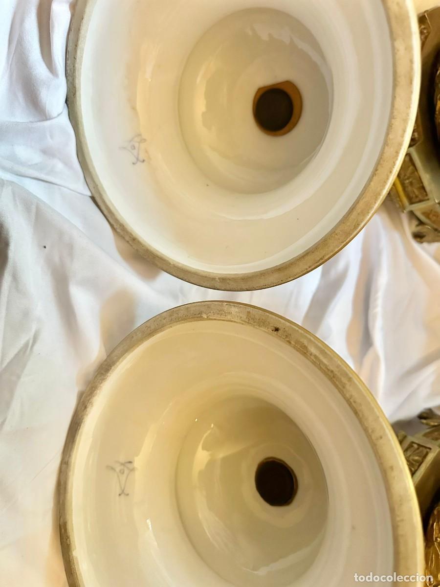 Antig&uuml;edades: Pareja Jarrones S&egrave;vres antiguos - Foto 7