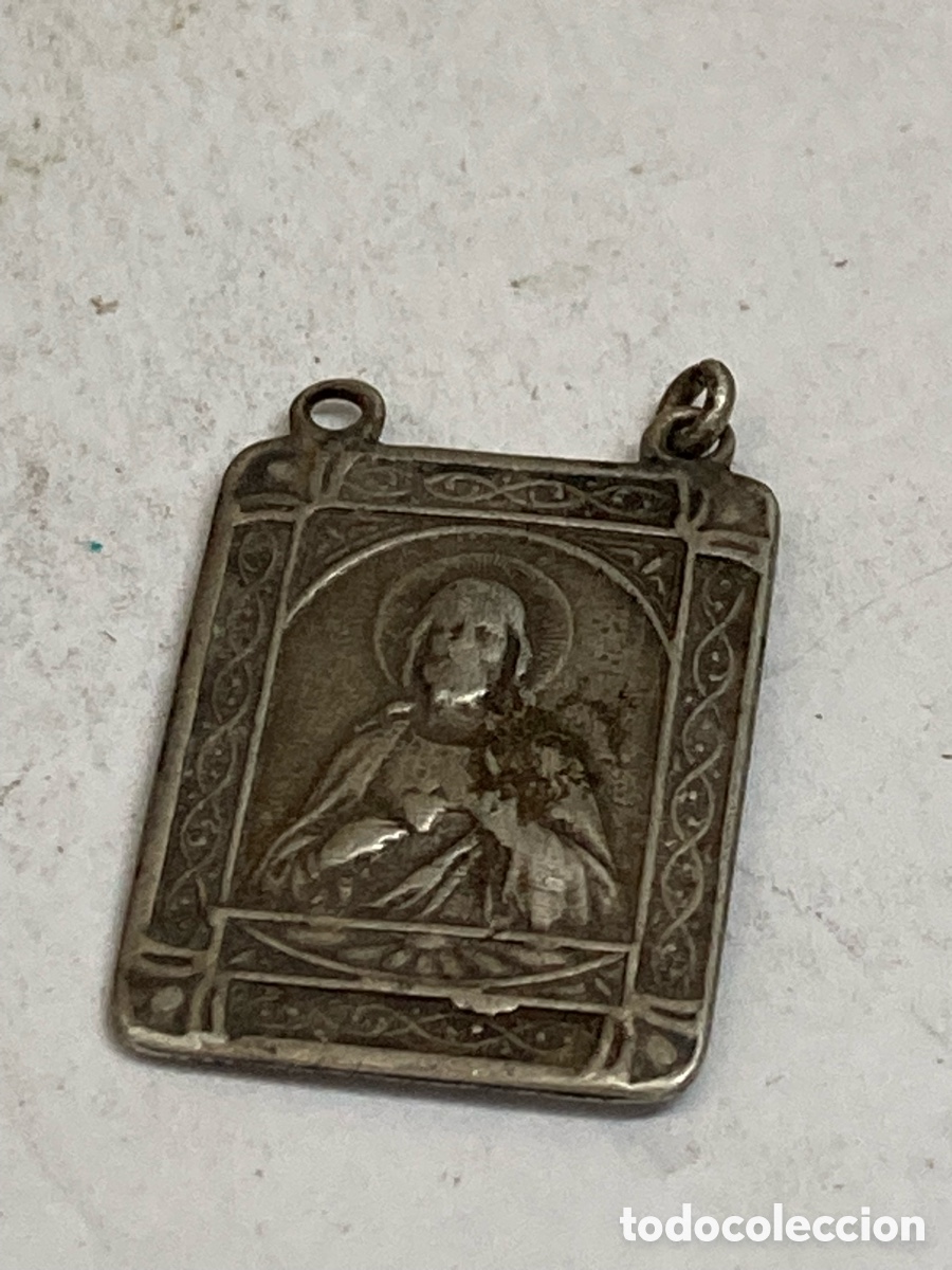 Antig&uuml;edades: Medalla de plata religiosa C411 - Foto 1