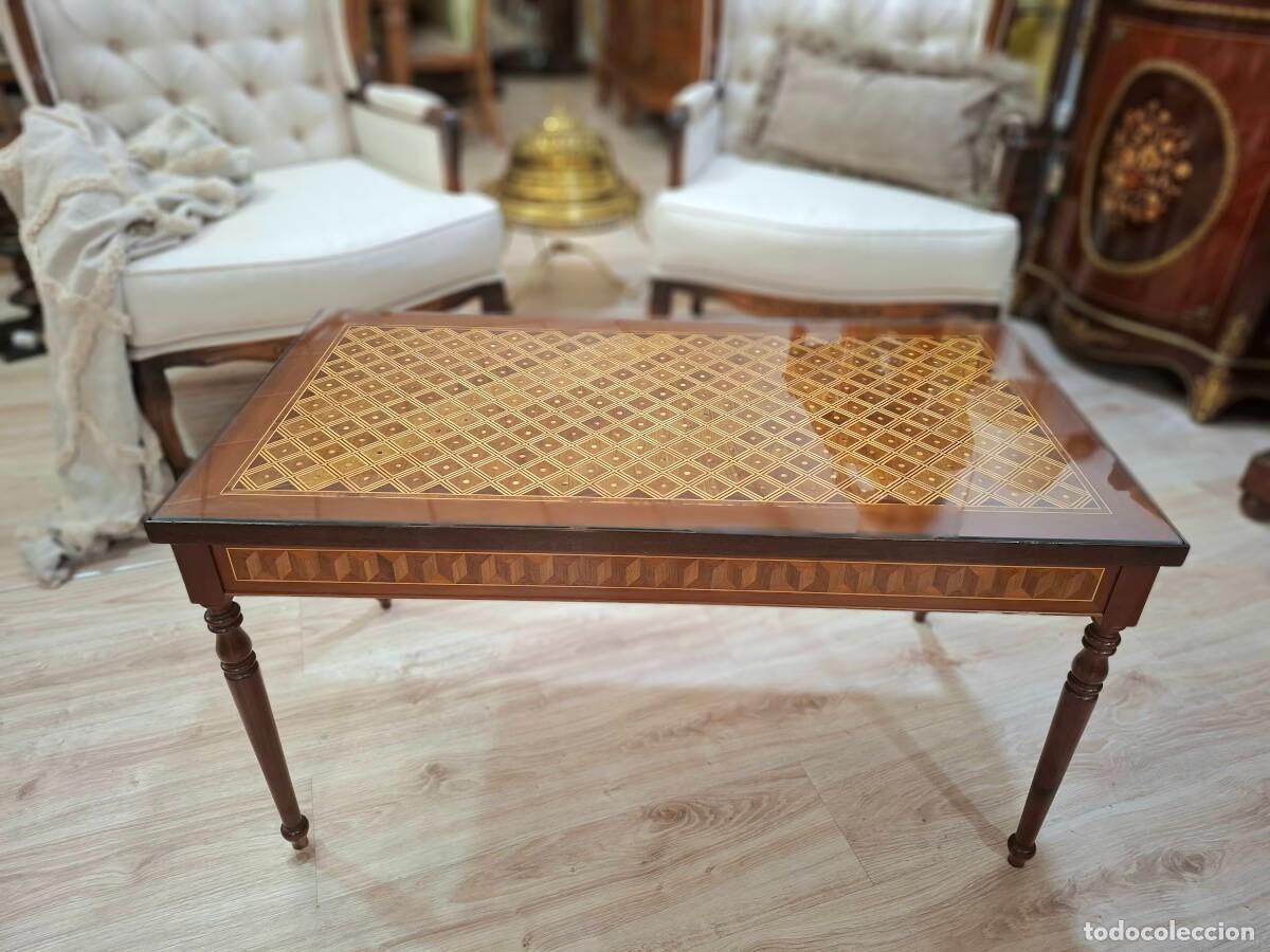 Antig&uuml;edades: Mesa de centro de taracea - Foto 2