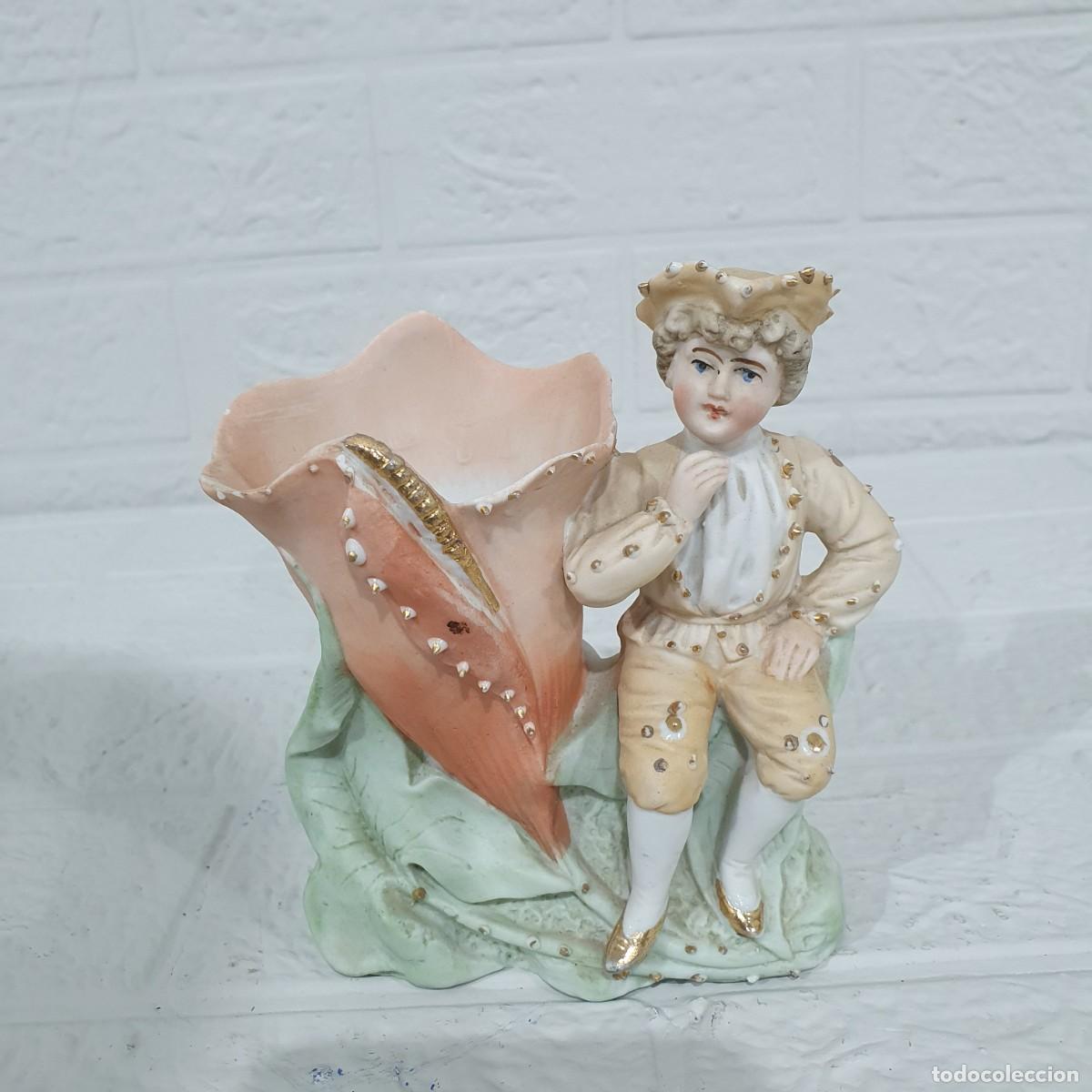 Antig&uuml;edades: Florero violetero biscuit de Meissen - Foto 1