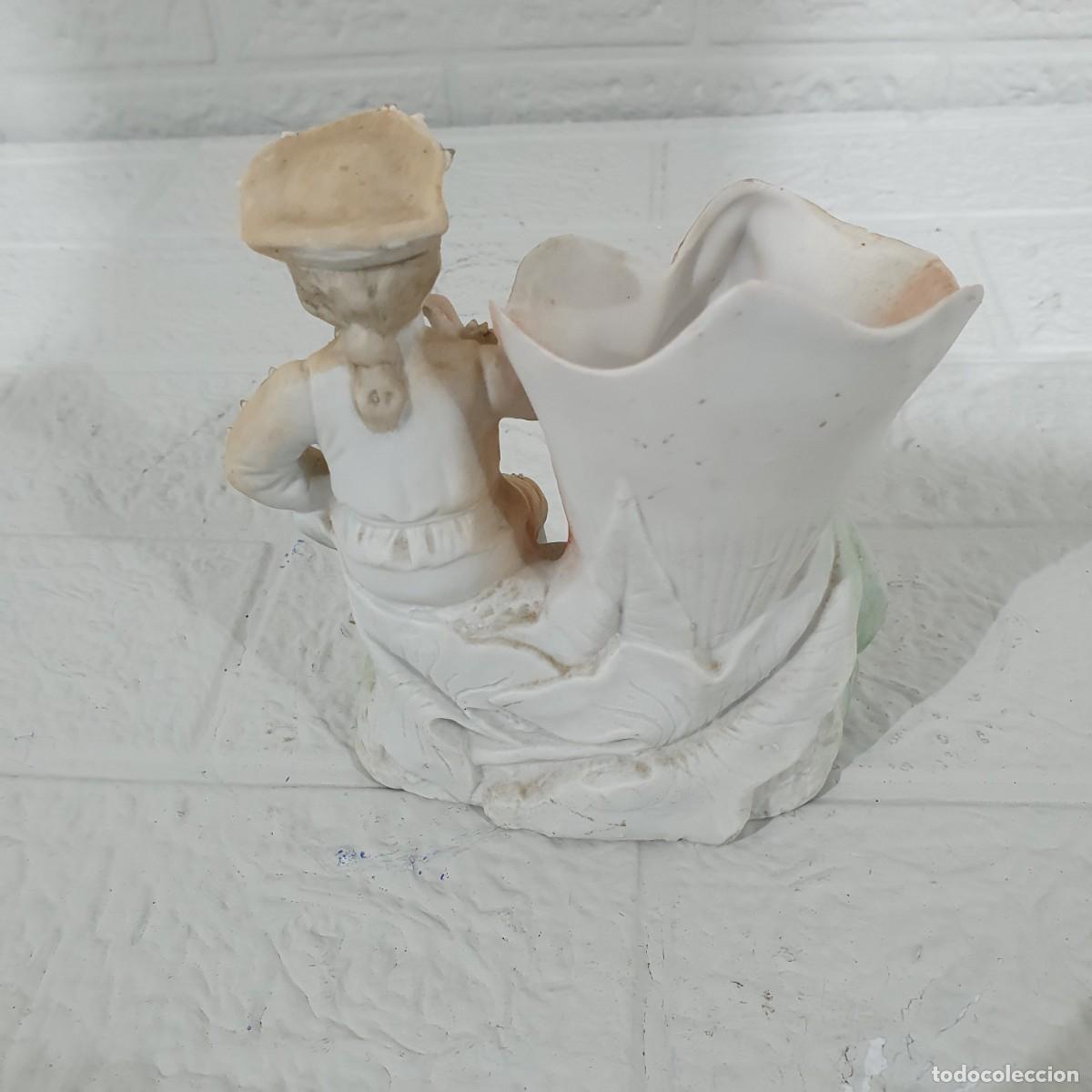 Antig&uuml;edades: Florero violetero biscuit de Meissen - Foto 3