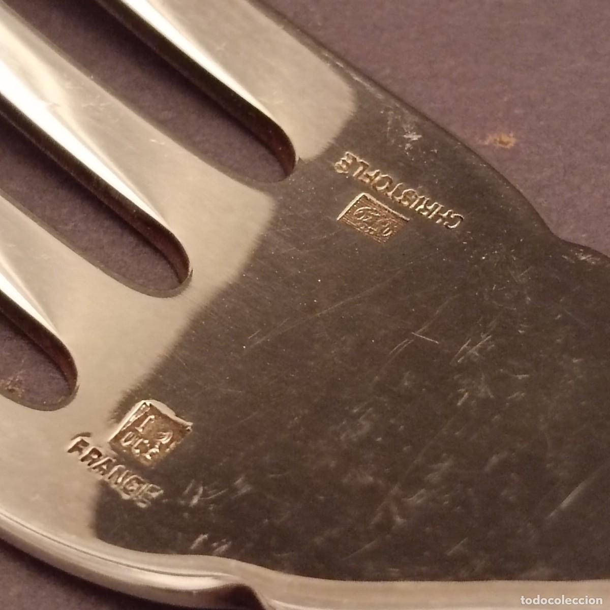 Antig&uuml;edades: CHRISTOFLE TALISMAN FORKS SALAD - Foto 4