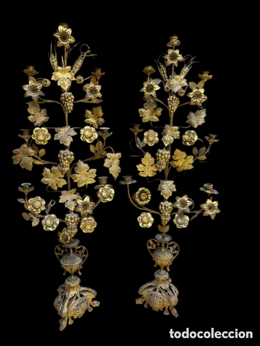 Antig&uuml;edades: Conjunto de 4 candelabros - Foto 6