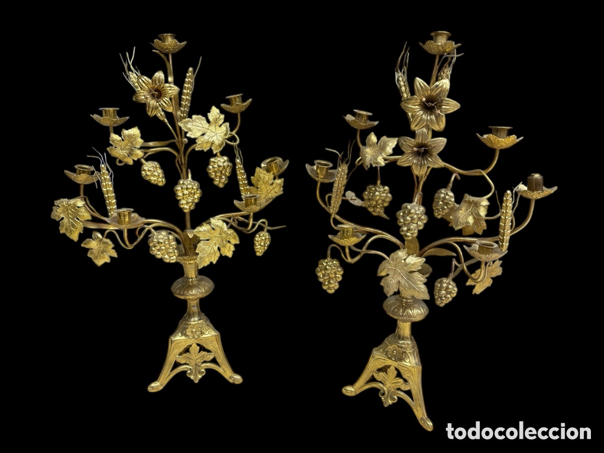 Antiques: Pareja de candelabros