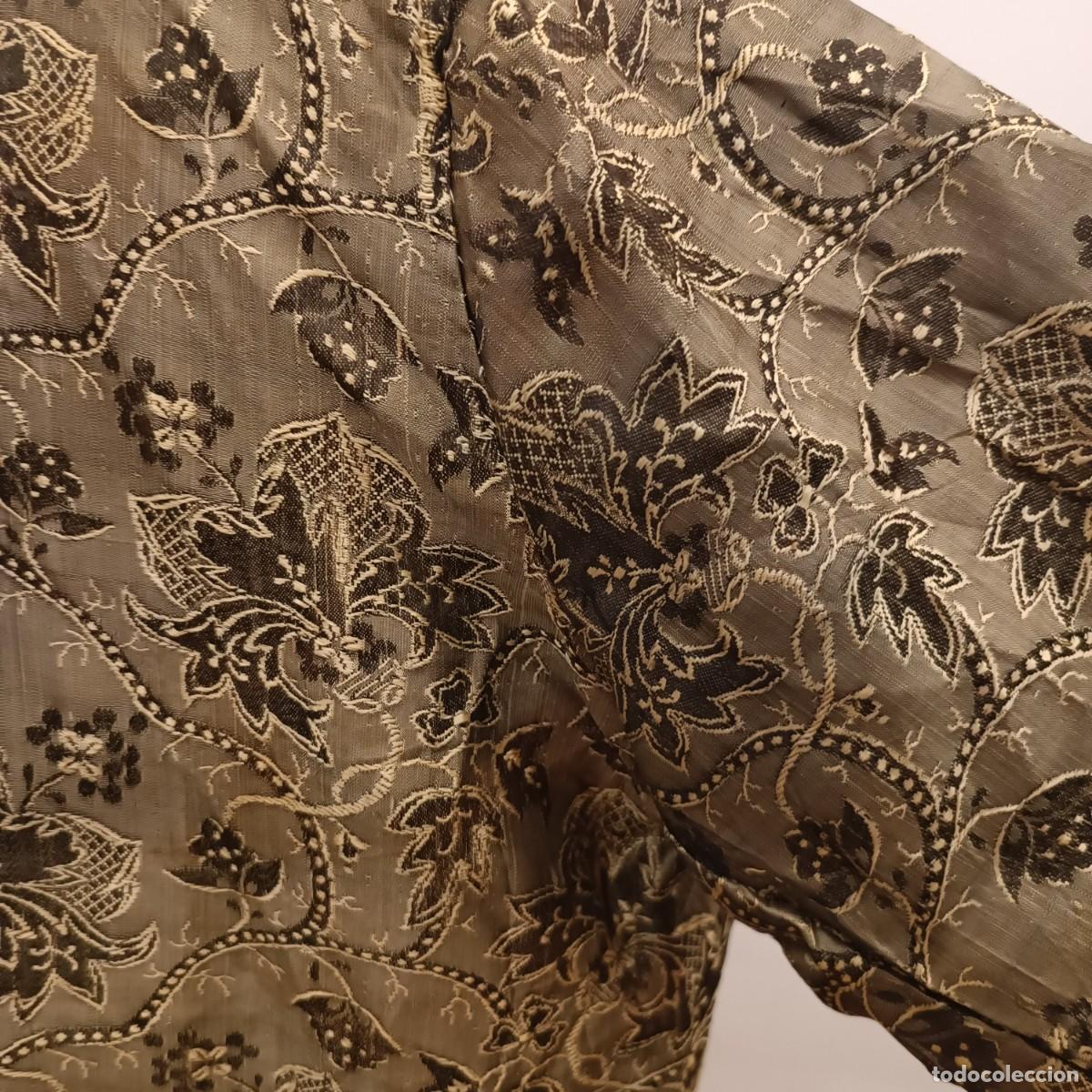Antig&uuml;edades: CAMISA SIN TERMINAR EN SEDA DE GRO S.XIX - Foto 9