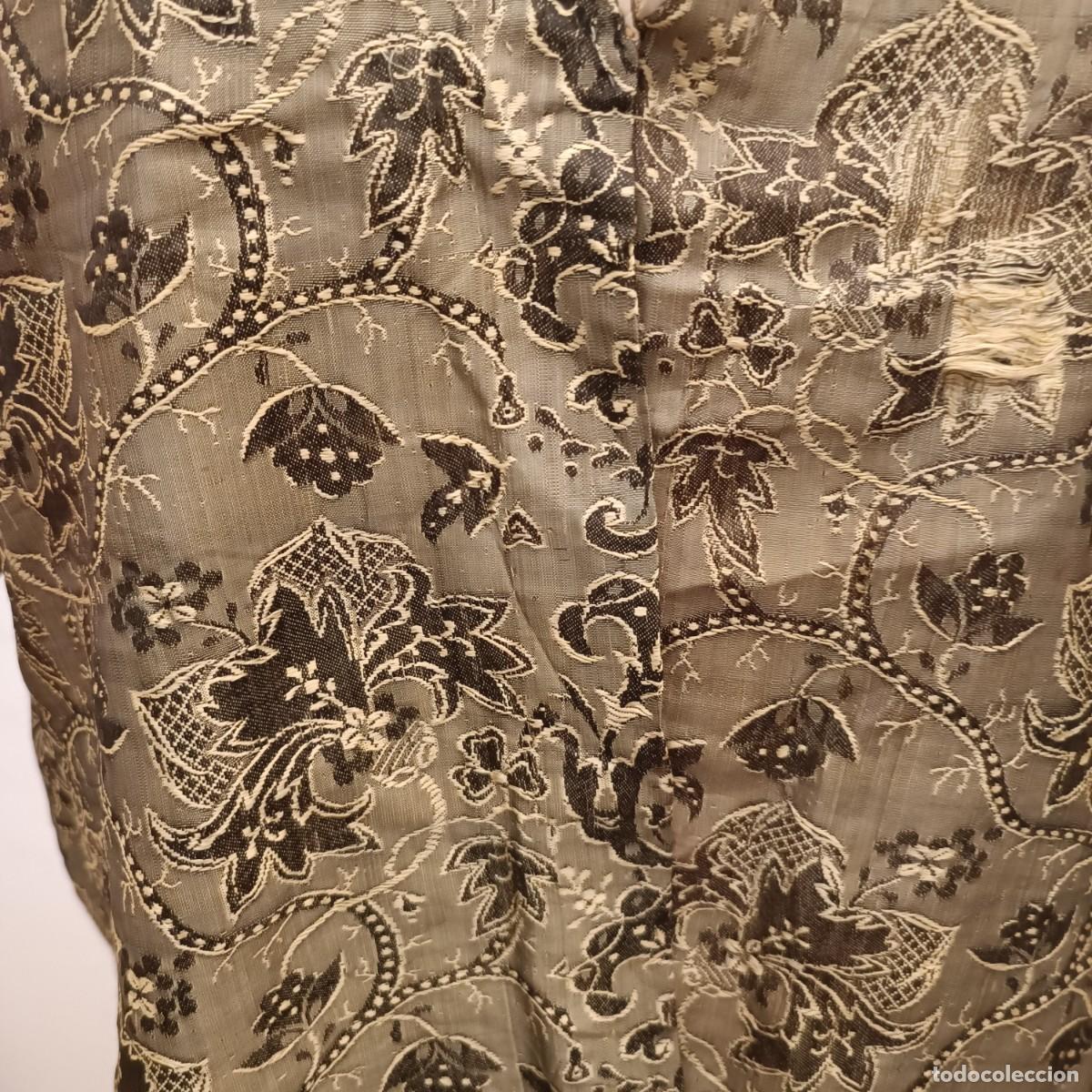 Antig&uuml;edades: CAMISA SIN TERMINAR EN SEDA DE GRO S.XIX - Foto 11