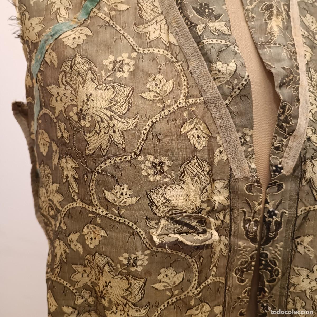 Antig&uuml;edades: CAMISA SIN TERMINAR EN SEDA DE GRO S.XIX - Foto 12