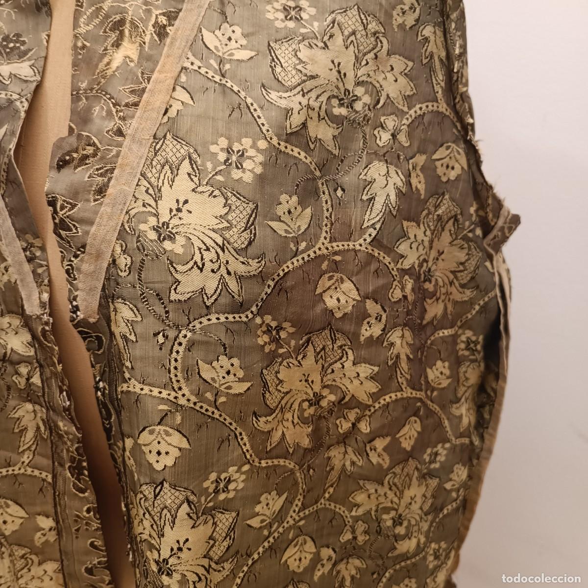 Antig&uuml;edades: CAMISA SIN TERMINAR EN SEDA DE GRO S.XIX - Foto 13