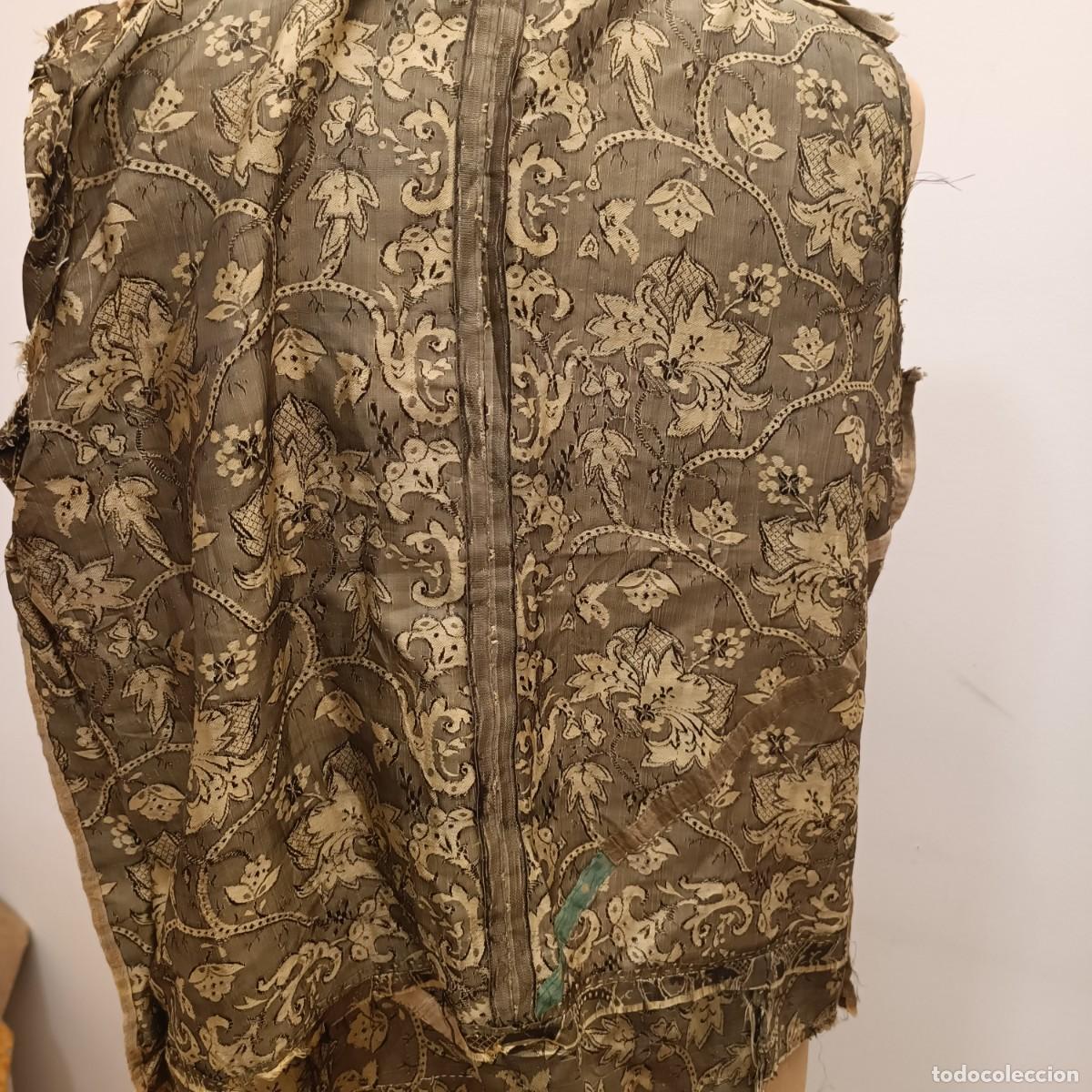 Antig&uuml;edades: CAMISA SIN TERMINAR EN SEDA DE GRO S.XIX - Foto 14