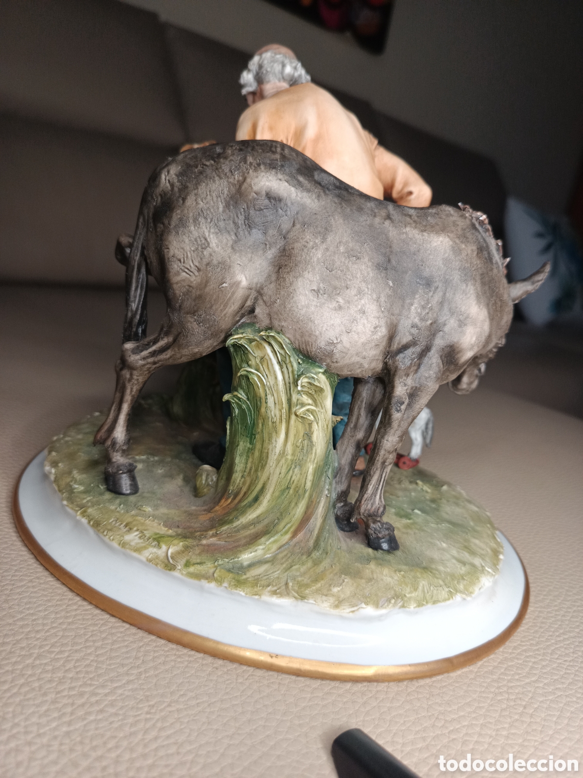Antig&uuml;edades: Capodimonte herrero con ni&ntilde;o con juguete - Foto 3