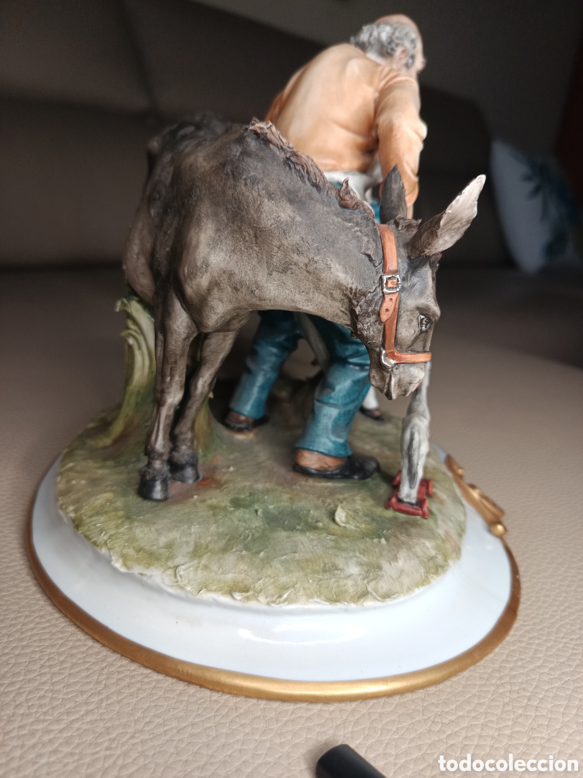 Antig&uuml;edades: Capodimonte herrero con ni&ntilde;o con juguete - Foto 4