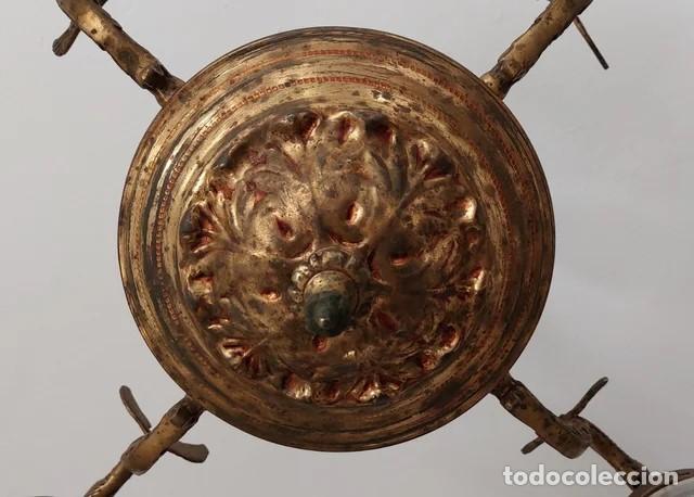 Antig&uuml;edades: Antique Spanish Art Deco Ceiling Light - Foto 6