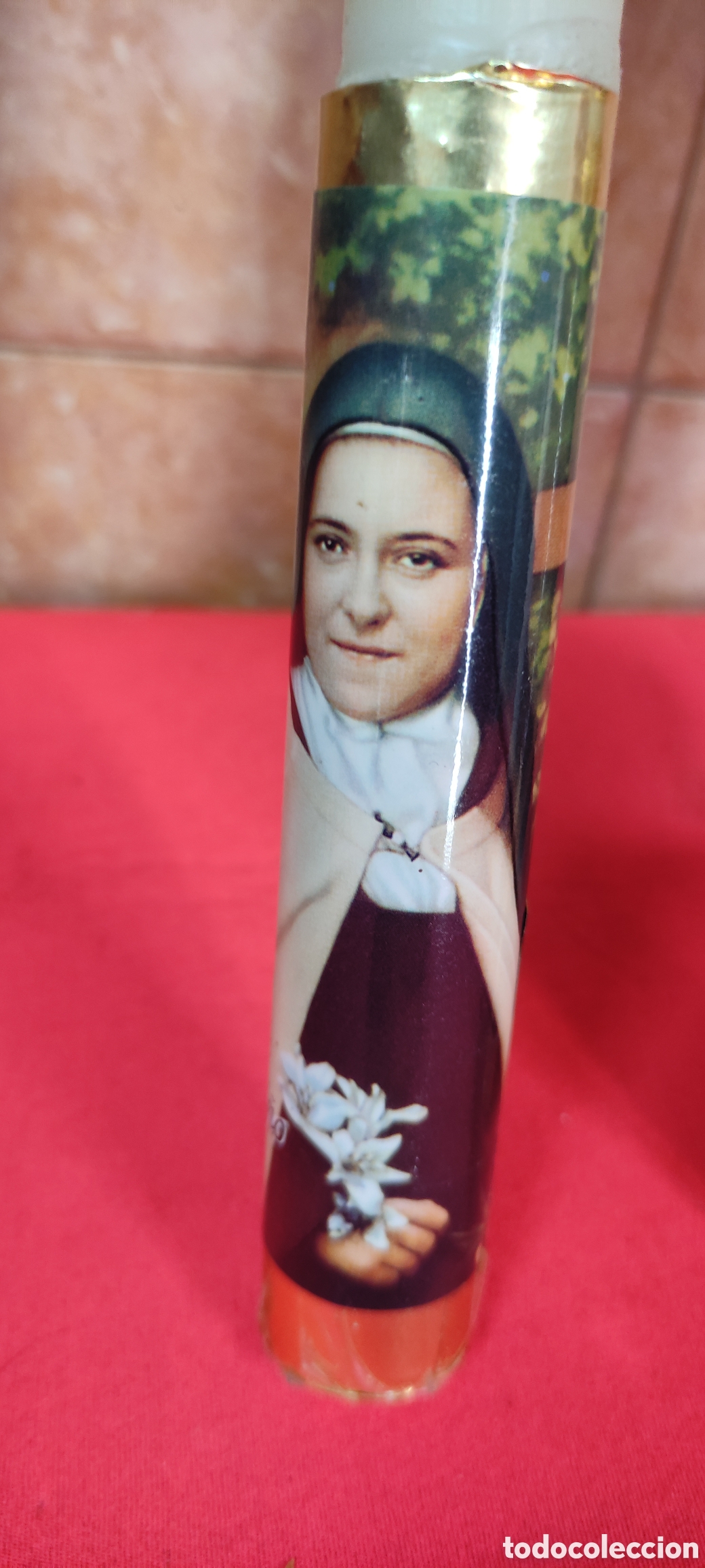 Antig&uuml;edades: Set dos velas led Santa Teresa - Foto 4