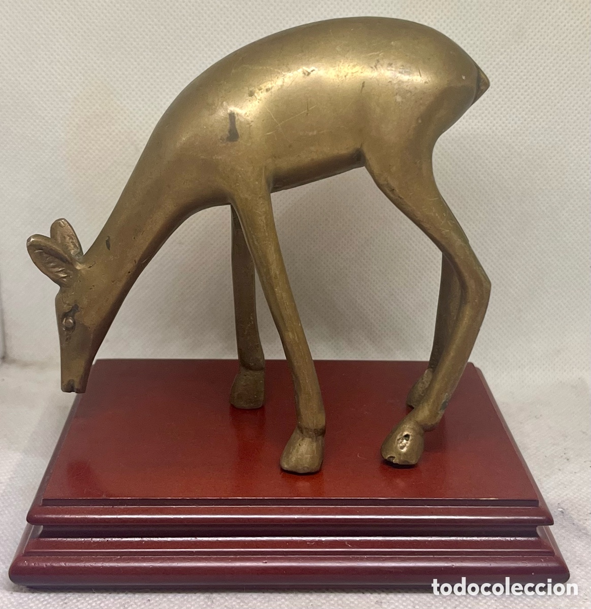 Antig&uuml;edades: FIGURA DE CIERVA DE BRONCE ANTGUA - Foto 2