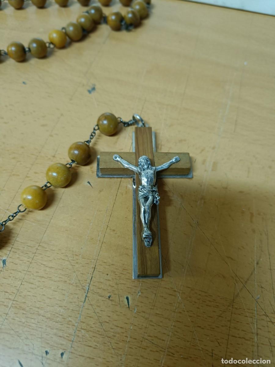 Antig&uuml;edades: ROSARIO DE CUENTAS DE MADERA. - Foto 2