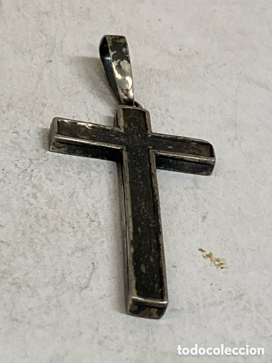 Antig&uuml;edades: Cruz de plata religiosa C413 - Foto 1