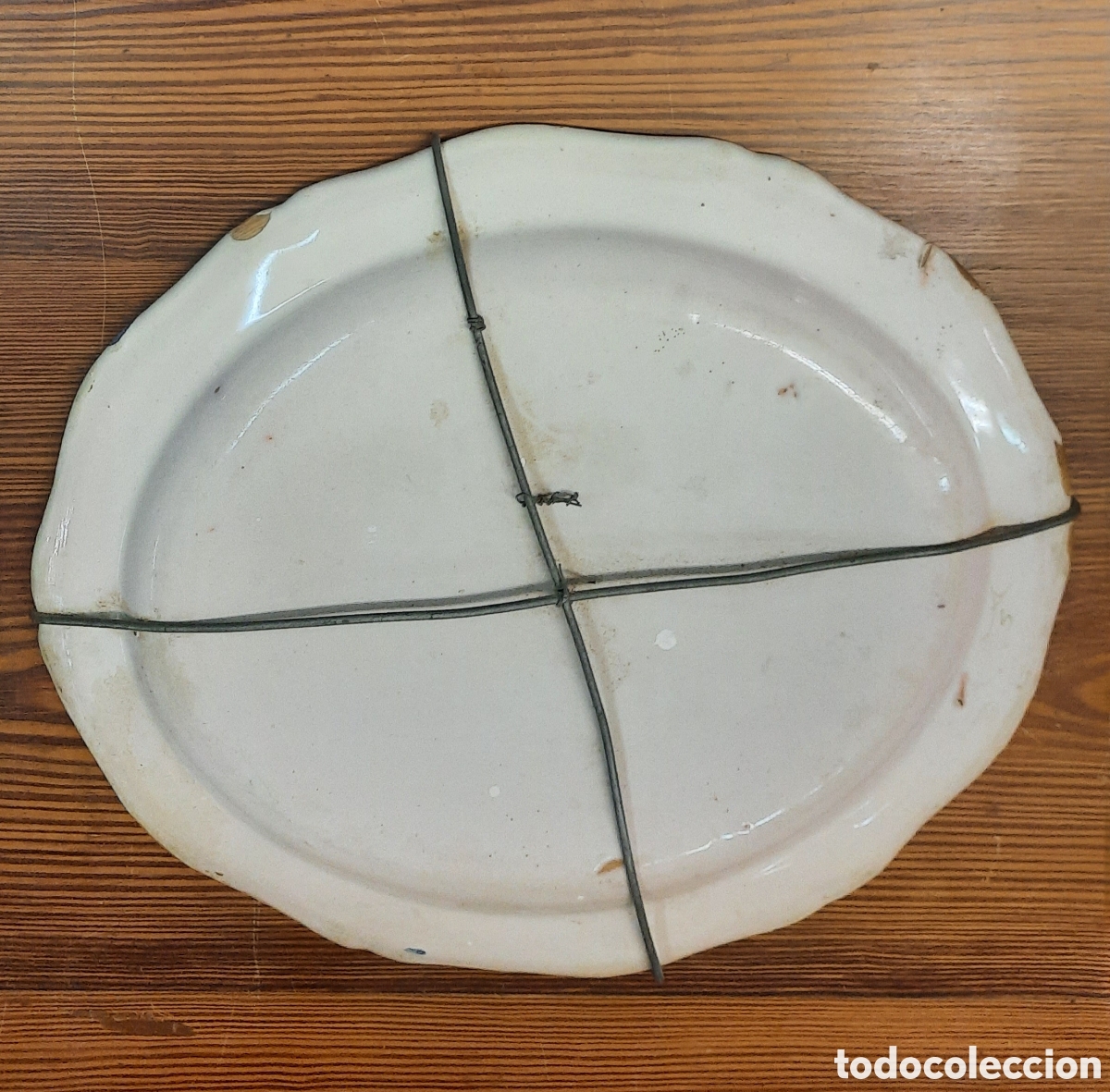 Antig&uuml;edades: Bandeja Alcora siglo XIX - Foto 3