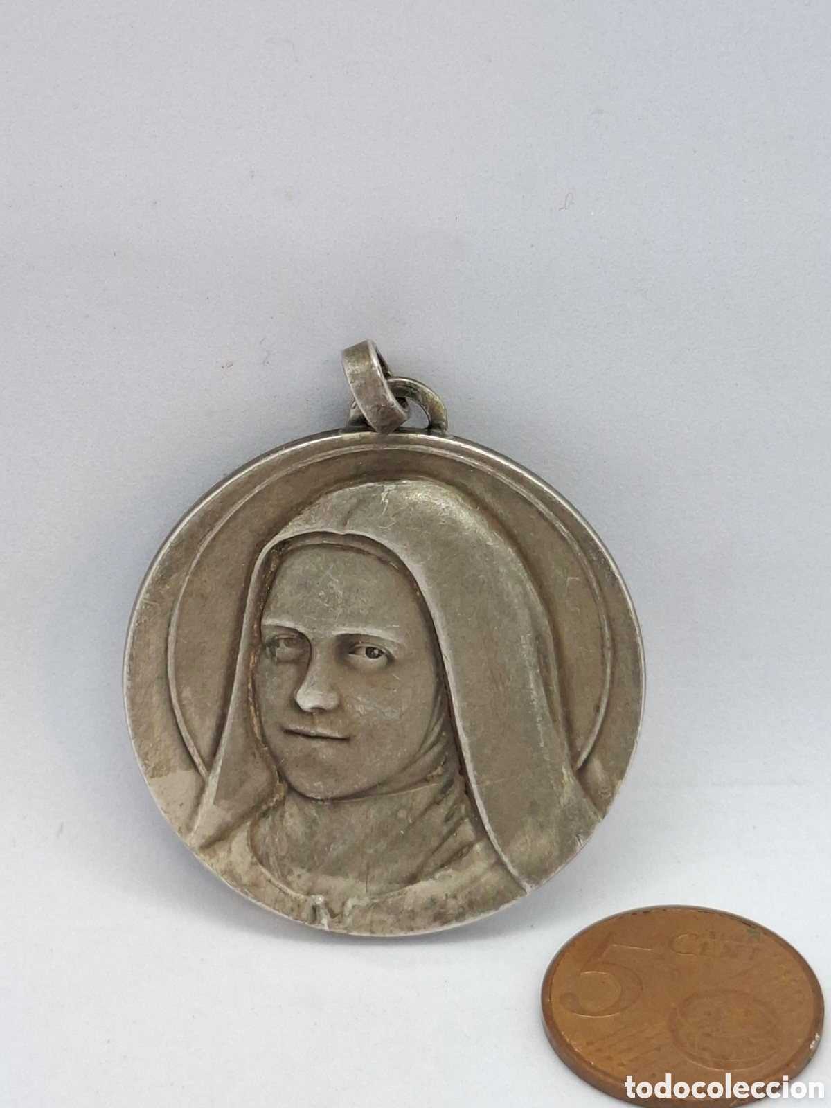 Antig&uuml;edades: RARA MEDALLA DE LA VIRGEN DE PLATA - Foto 1