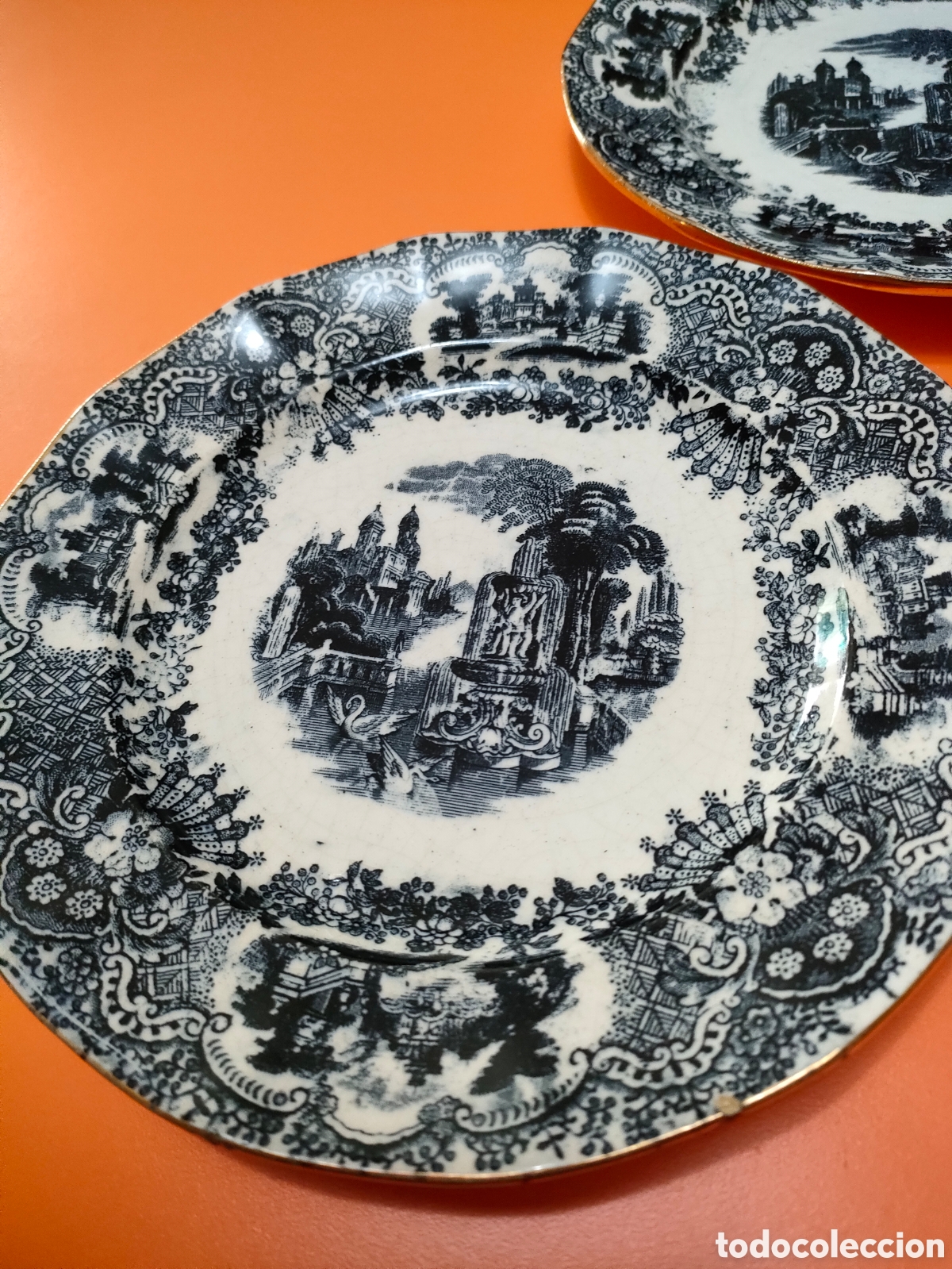Antig&uuml;edades: 3 platos pickman cartuja de postre - Foto 3