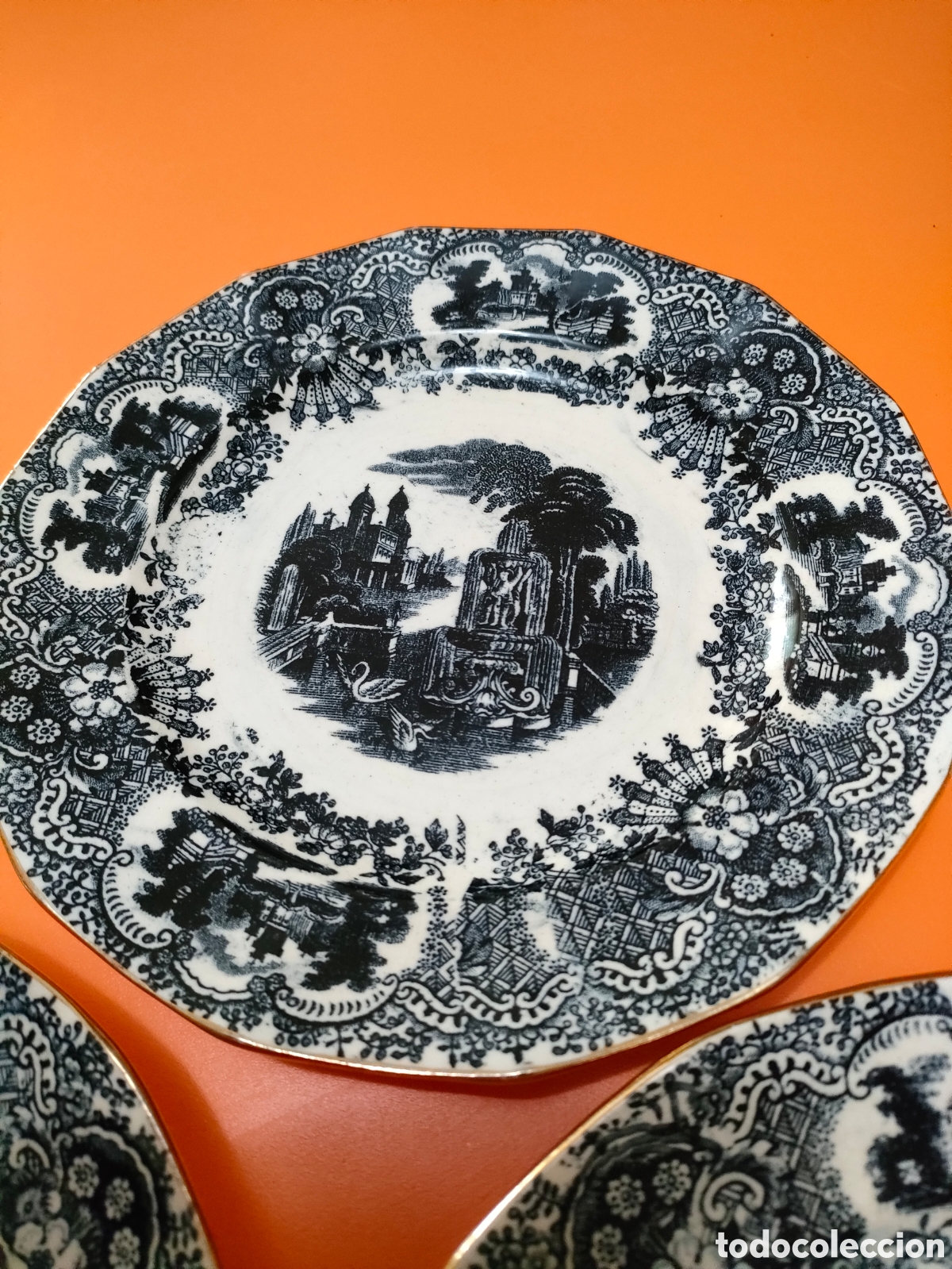 Antig&uuml;edades: 3 platos pickman cartuja de postre - Foto 4