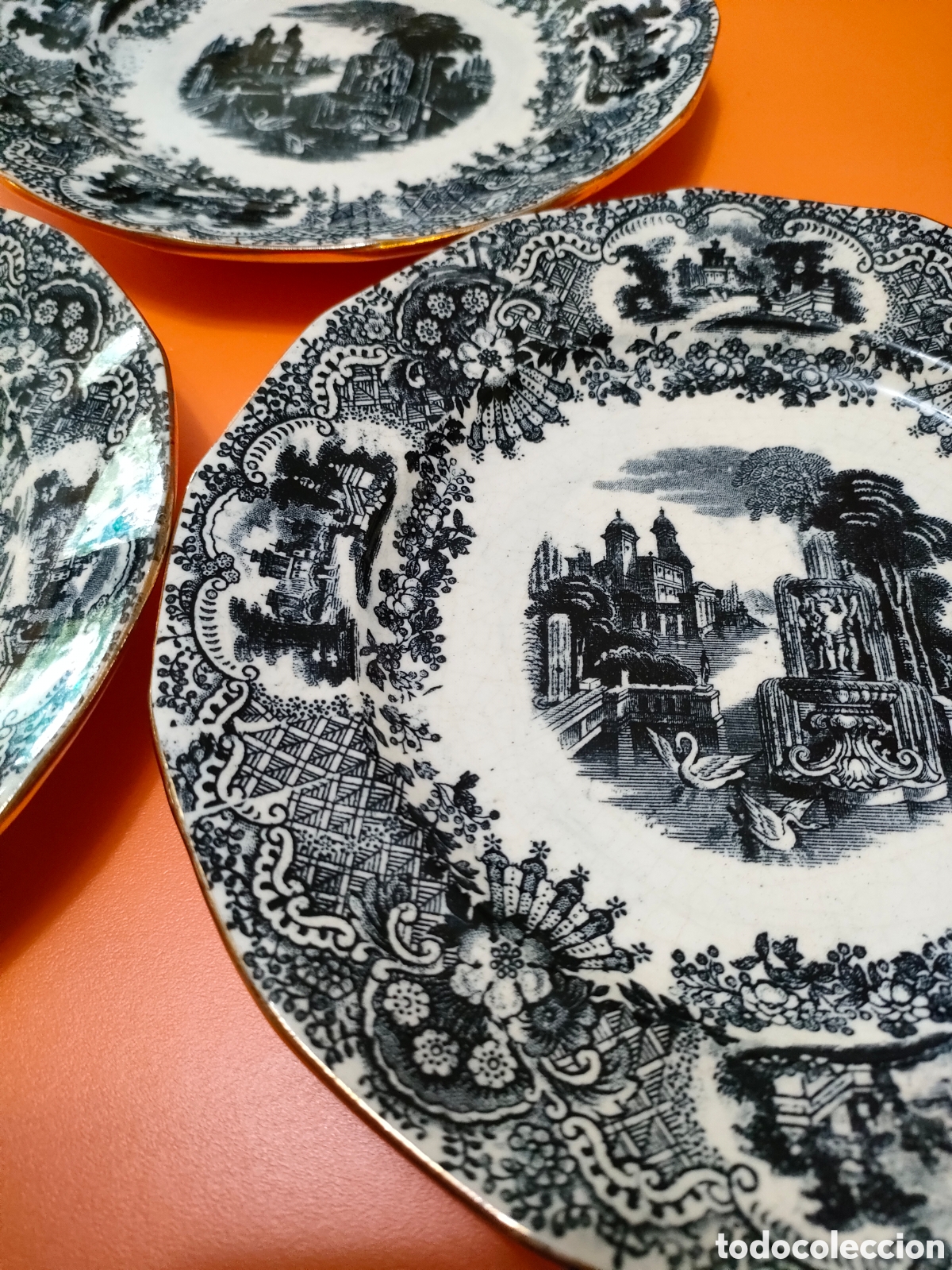 Antig&uuml;edades: 3 platos pickman cartuja de postre - Foto 6
