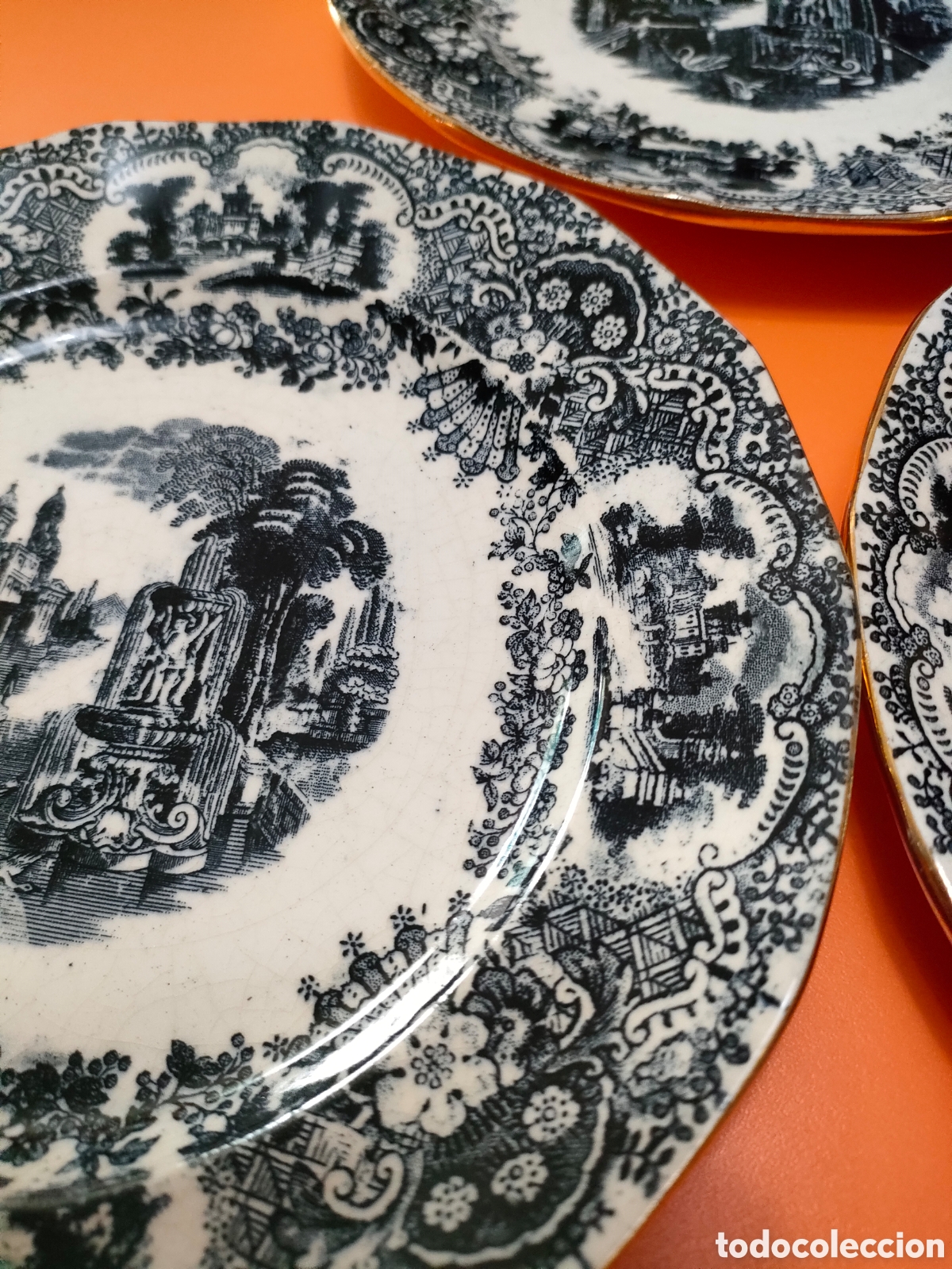 Antig&uuml;edades: 3 platos pickman cartuja de postre - Foto 7