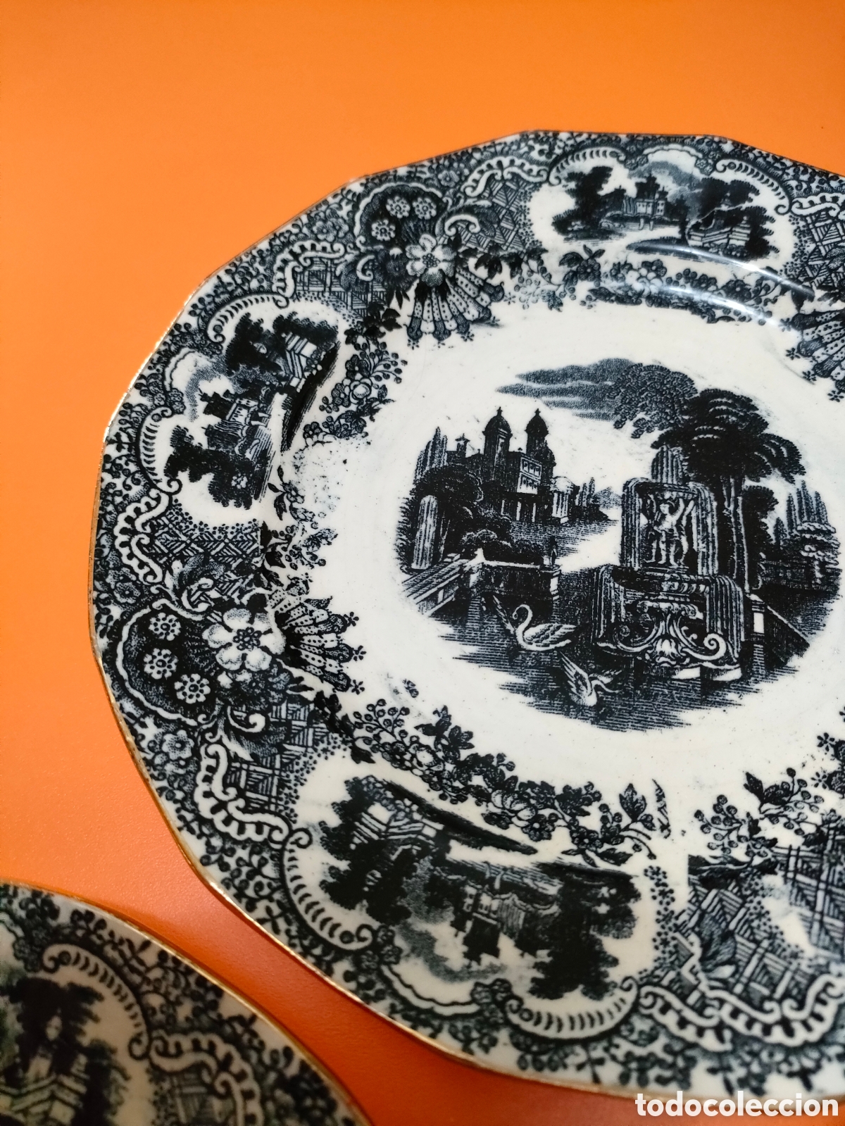 Antig&uuml;edades: 3 platos pickman cartuja de postre - Foto 10