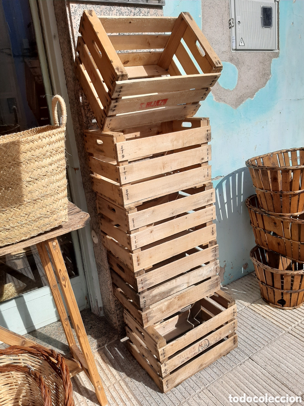 Antig&uuml;edades: Cajas de fruta madera - Foto 2