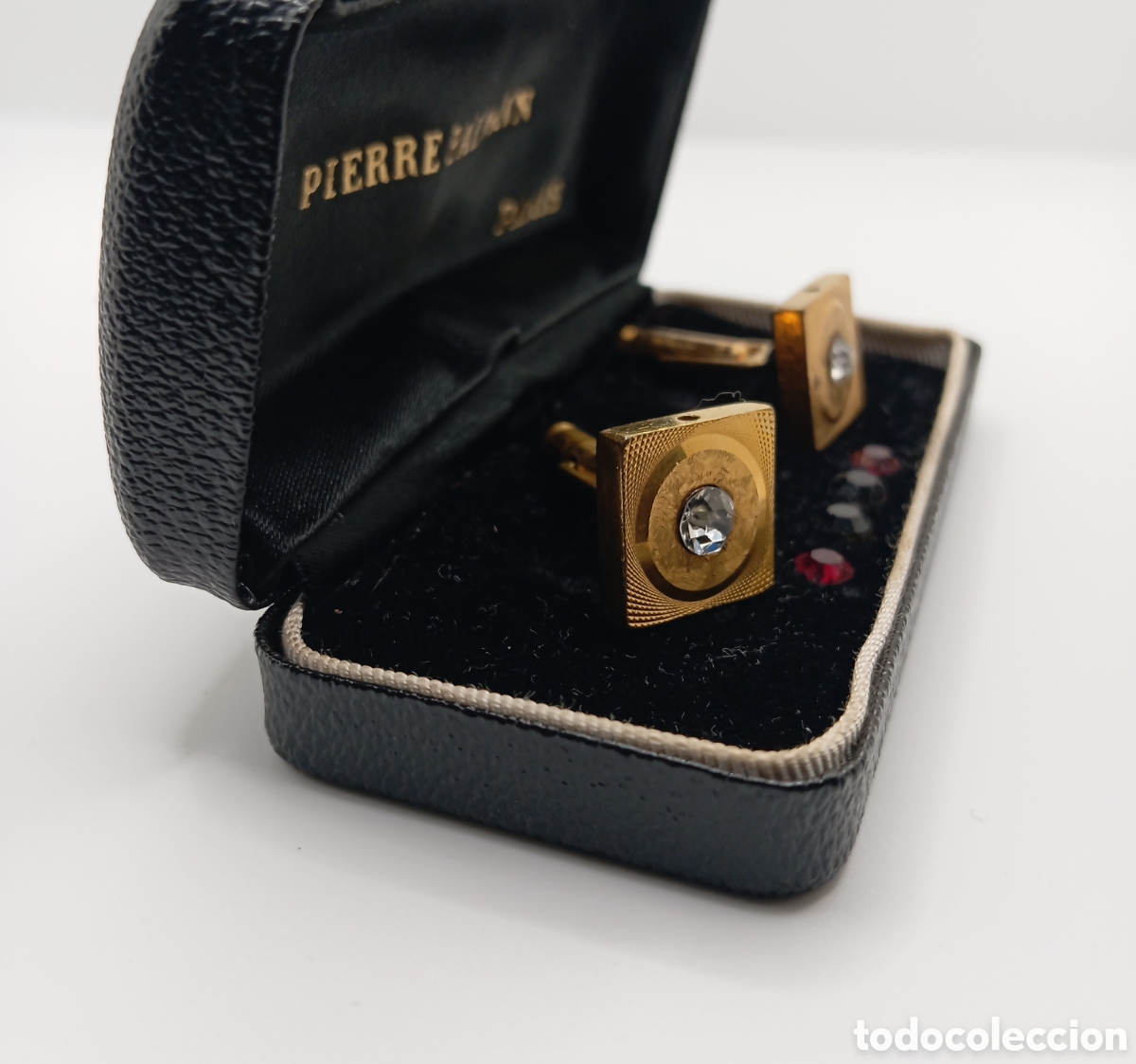 Antig&uuml;edades: Gemelos Pierre Balmain Paris chapado en oro - Foto 4