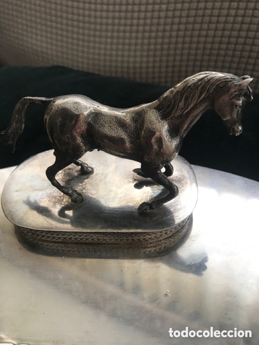 Antig&uuml;edades: Escriban&iacute;a de plata con caballo - Foto 3