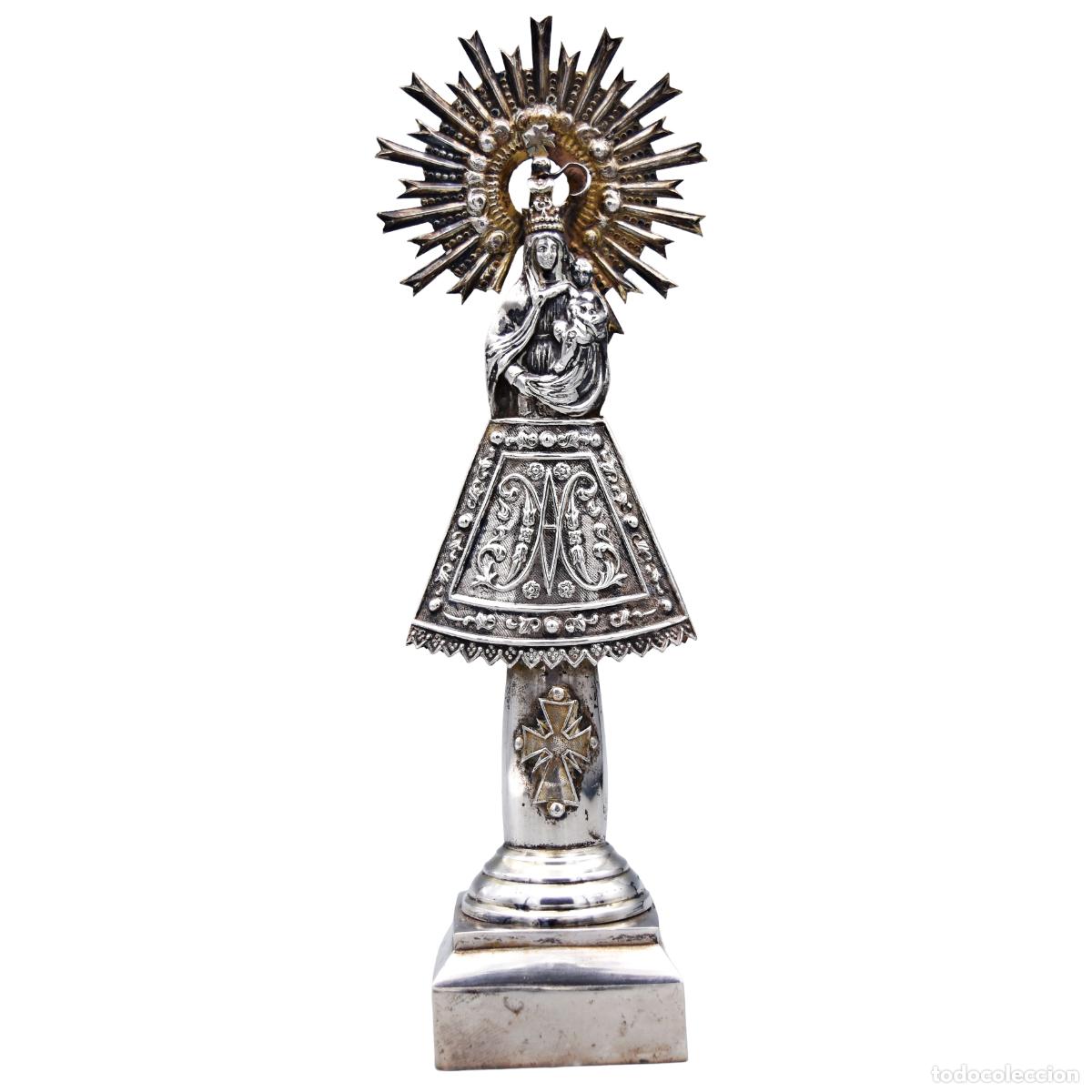 Antig&uuml;edades: Virgen del Pilar de plata - Foto 1